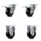 Service Caster 3 Inch Hard Rubber Wheel Swivel Top Plate Caster Lock Brakes 2 Rigid SCC, 2PK SCC-TTL20S314-HRS-2-R-2 - alternate 1